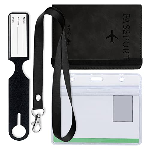Kalevel Reisepasshülle, RFID-blockierend, Reisebrieftasche, Leder, Reisebrieftasche, Organizer, Zubehör mit Kartenfächern, Set für Herren, Schwarz, Medium, Casual Kalevel Reisepasshülle, RFID-blockierend, Reisebrieftasche, Leder, Reisebrieftasche, Organizer, Zubehör mit Kartenfächern, Set für Herren, Schwarz, Medium, Casual von Kalevel