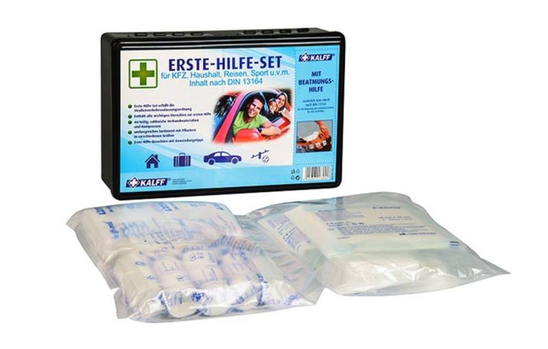 Kalff KFZ-Verbandkasten KFZ-Verbandkasten PLUS – schwarz, (1 St) von Kalff