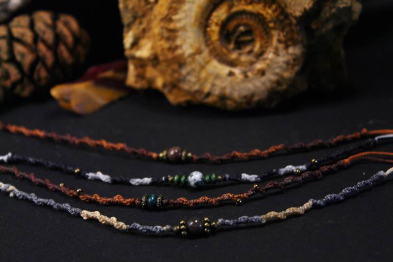 Makramee Fußschmuck, Fußband, Spiral Körperschmuck von KaliBeeArt