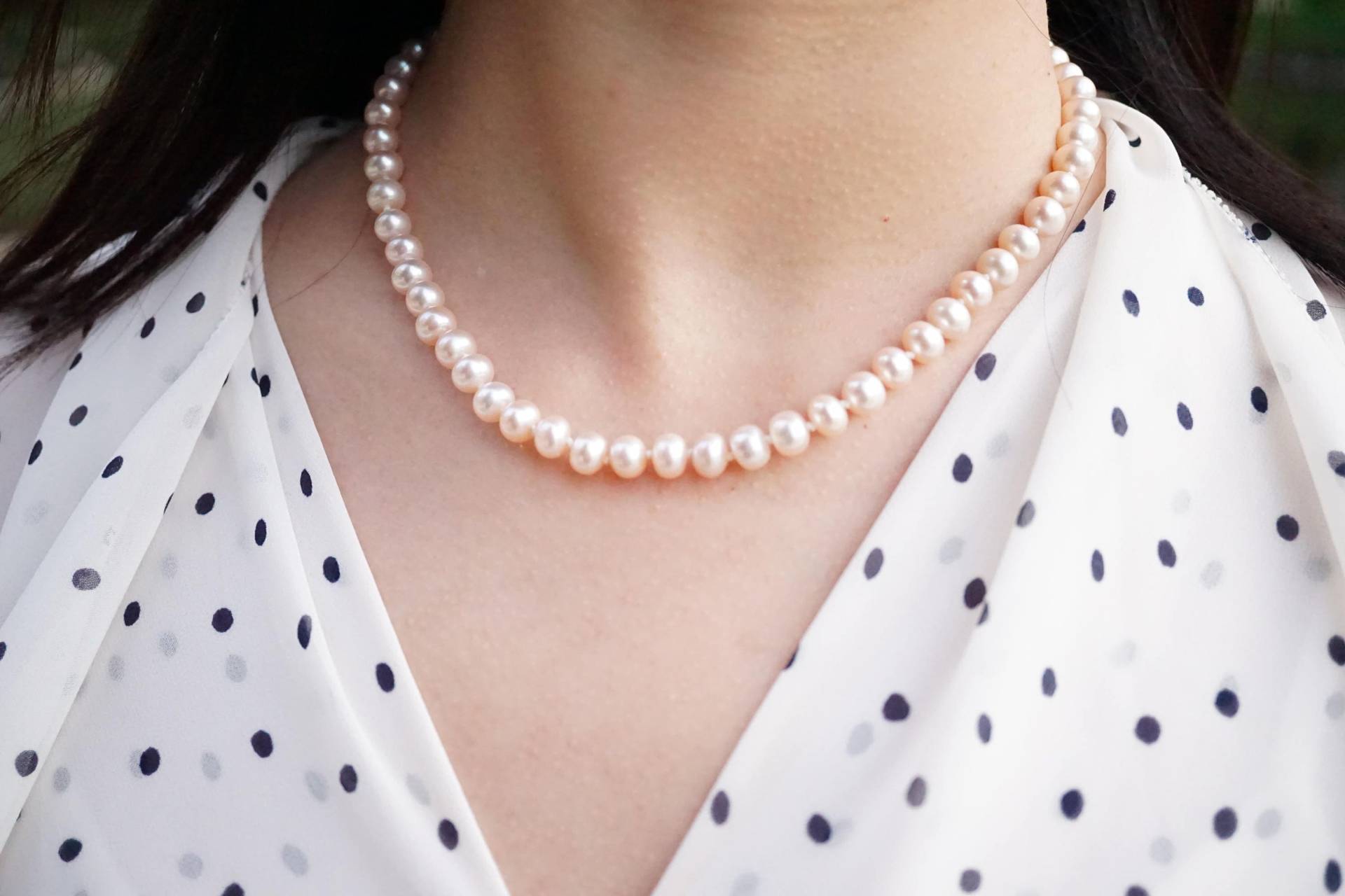 Geschenk Für Mama, Abitur Geschenk, Rosa Perlen Halsketten, Süßwasserperlen, Braut Halskette, Brautjungfern Rosa Perlen, Stränge von KaliMarco