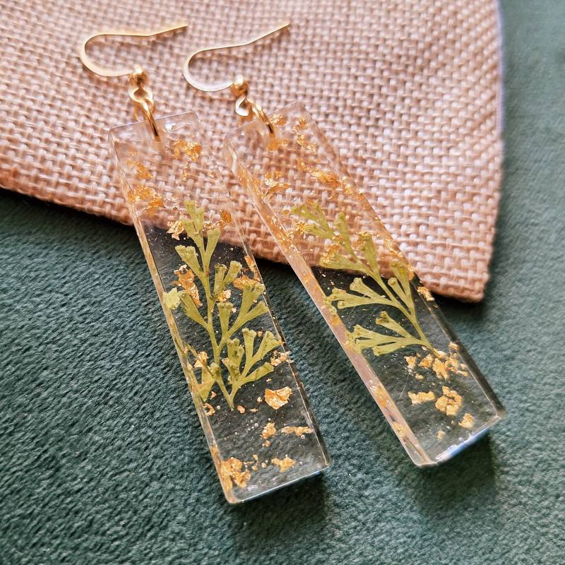 Ohrringe Farne Und Blüten Sommerlich von Kaliami