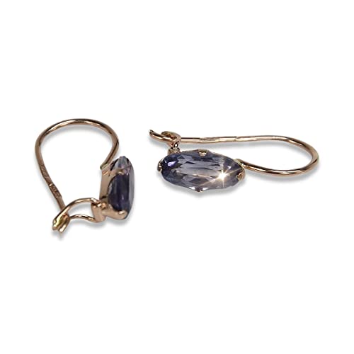 Russische Sowjetische Rose Pink 14k 585 Gold Ohrringe vec011 Alexandrit Rubin Smaragd Saphir ... - Metall Original Vintage 14K Roségold, Stone Alexandrit Russische Sowjetische Rose Pink 14k 585 Gold Ohrringe vec011 Alexandrit Rubin Smaragd Saphir ... - Metall Original Vintage 14K Roségold, Stone Alexandrit von Kaliky