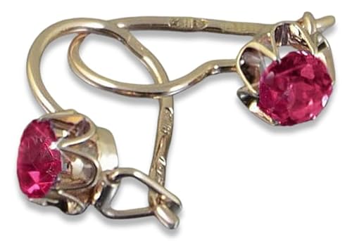 Russisches sowjetisches Silber Rosé vergoldet 925 Alexandrit Rubin Smaragd Saphir Aquamarin Zirkon ... Ohrringe vec069sgp - Metall Sterling Silber 925, Stone Rubinrot Russisches sowjetisches Silber Rosé vergoldet 925 Alexandrit Rubin Smaragd Saphir Aquamarin Zirkon ... Ohrringe vec069sgp - Metall Sterling Silber 925, Stone Rubinrot von Kaliky