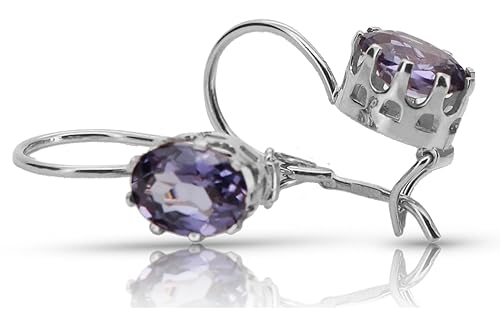Russisches sowjetisches Silber Rosé vergoldet 925 Alexandrit Rubin Smaragd Saphir Aquamarin Zirkon ... Ohrringe vec196sgp - Metall Sterling Silber 925, Stone Alexandrit Russisches sowjetisches Silber Rosé vergoldet 925 Alexandrit Rubin Smaragd Saphir Aquamarin Zirkon ... Ohrringe vec196sgp - Metall Sterling Silber 925, Stone Alexandrit von Kaliky