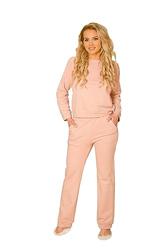 Kalimo Damenbluse Kapuzenpulli Maio | Baumwollebluse | Farbe: Rose | Größe: S | Baumwolle | Sweatshirt Lange Ärmel | Kapuzenpullover | Rundhalsausschnitt | Pullover Damen Langarmshirt von Kalimo