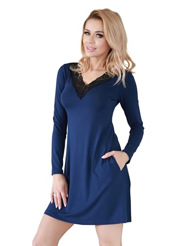 Kalimo Women's Paris Nightgown, Navy, S von Kalimo