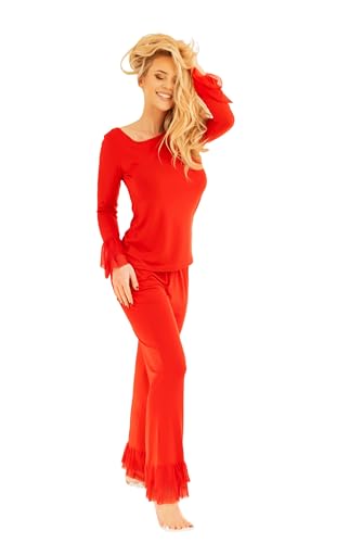 Kalimo Women's Digue Pyjamaset, Rot, M von Kalimo