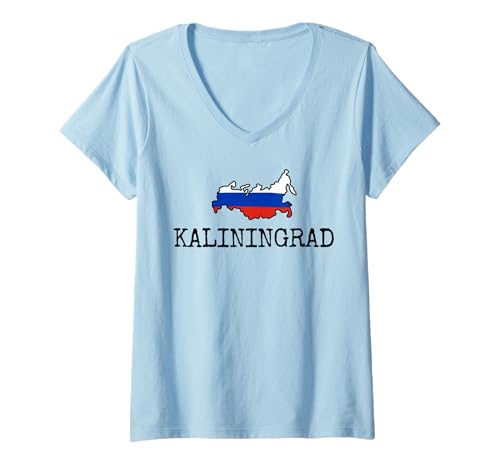 Damen Kaliningrad Souvenir Russland Urlaub Russisch Frauen Männer T-Shirt mit V-Ausschnitt Damen Kaliningrad Souvenir Russland Urlaub Russisch Frauen Männer T-Shirt mit V-Ausschnitt von Kaliningrad Russian Vacation Tourism Trip City