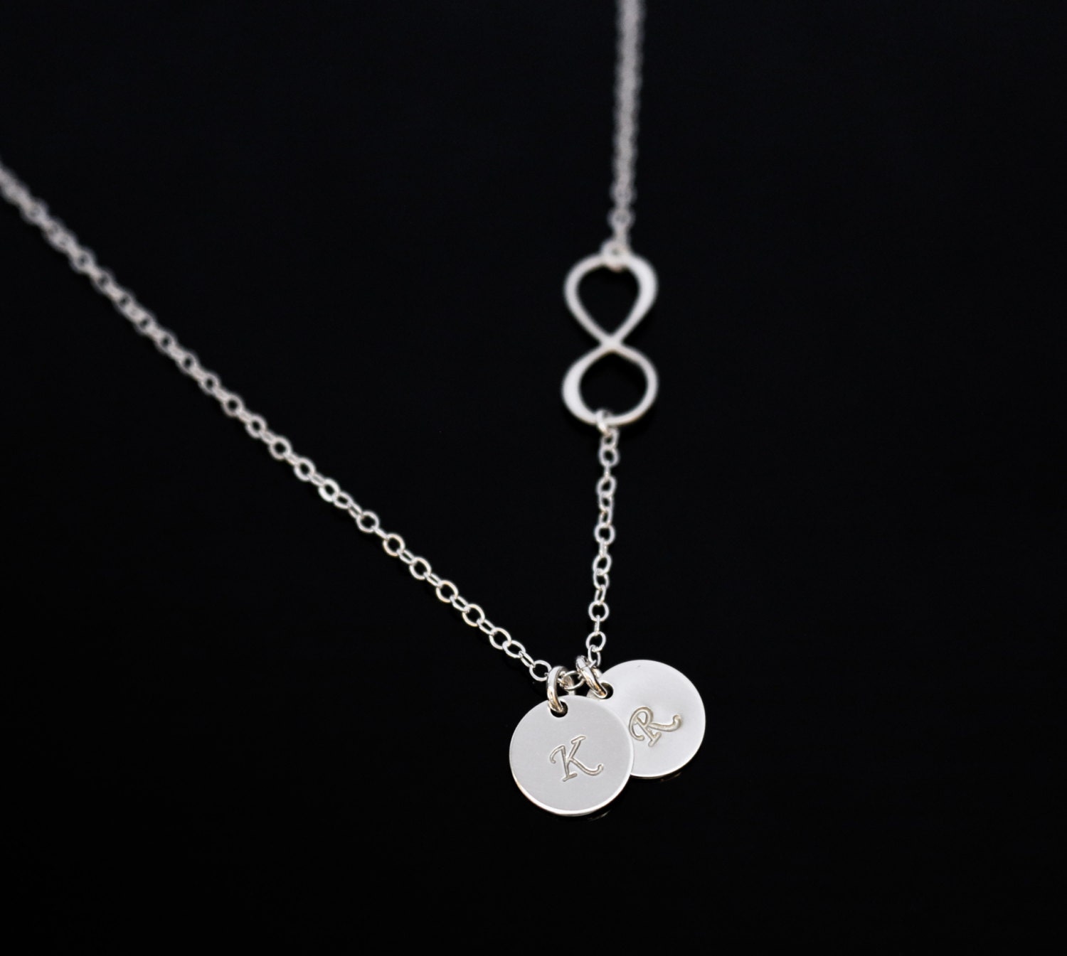 Personalisierte Sterling Silber Unendlichkeit Halskette, Mütter Halskette von KallenDesign