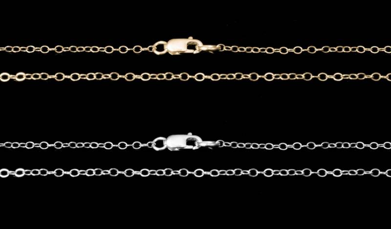 sterling Silber Halskette, Zierliche Ankerkette, 14K Gold Filled von KallenDesign