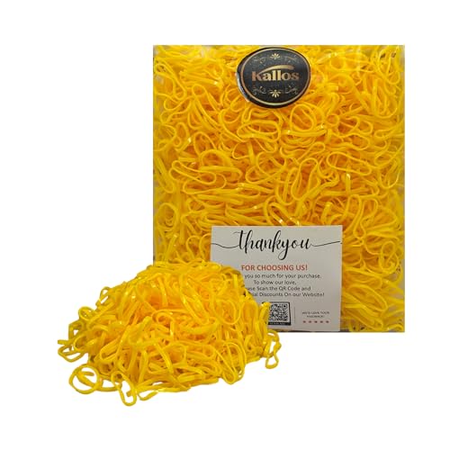 500 Stück gelbe Gummibänder für das Haar, langlebig, keine Beschädigung, elastische Haargummis für Babys, Kleinkinder, Kinder und Erwachsene, rutschfest, vielseitig verwendbar, Haarschmuck für Zöpfe, 500 Stück gelbe Gummibänder für das Haar, langlebig, keine Beschädigung, elastische Haargummis für Babys, Kleinkinder, Kinder und Erwachsene, rutschfest, vielseitig verwendbar, Haarschmuck für Zöpfe, von Kàllos