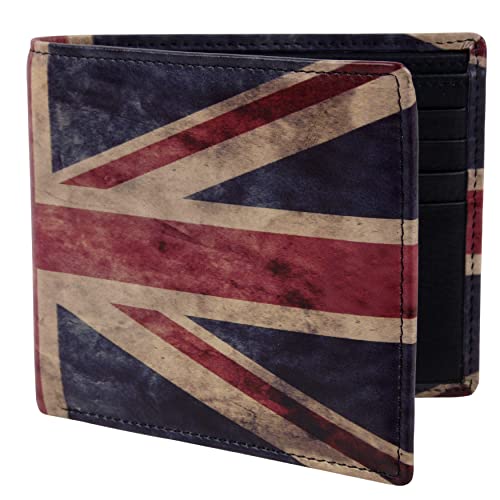 Mala Herren-Geldbörse aus Leder, mit Union Jack Kalmin-Kollektion, mehrfarbig, mehrfarbig, Union Jack-Reihe Mala Herren-Geldbörse aus Leder, mit Union Jack Kalmin-Kollektion, mehrfarbig, mehrfarbig, Union Jack-Reihe von Kalmin