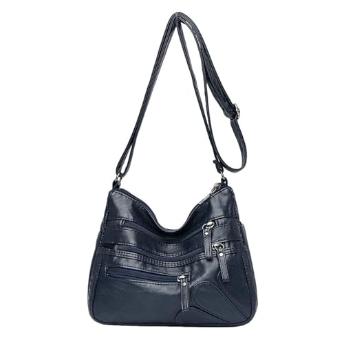 Handtasche Damen Weiche Leder -umhängetasche Von Frauen - Große Kapazität Crossbody -Tasche Für Pendeln, Arbeit Und Einkaufen-schwarz von KaloKLU