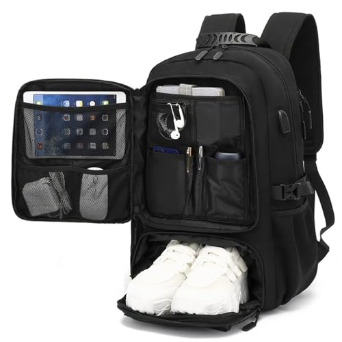 50L 60L 80L Groß Reiserucksack Herren,Erweiterbar Handgepäck Rucksack,17-Zoll Laptoptasche Arbeit Laptop Business Travel Backpacker Rucksack von KaloKLU