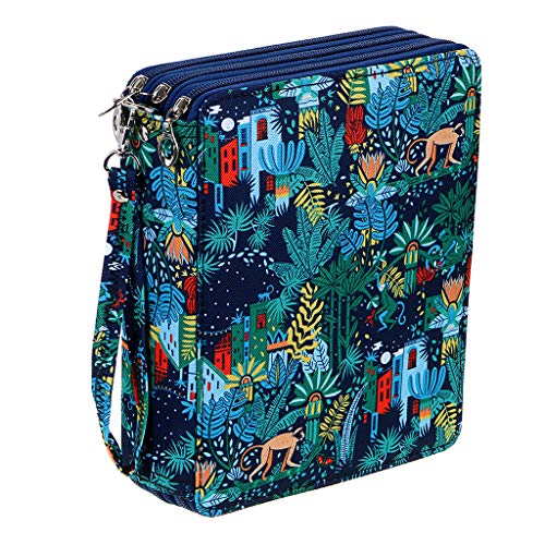 KaloKLU Federmäppchen mit 120 Löchern, für professionelle oder Amateur-Zeichner, dunkelgrün, Einheitsgröße von KaloKLU