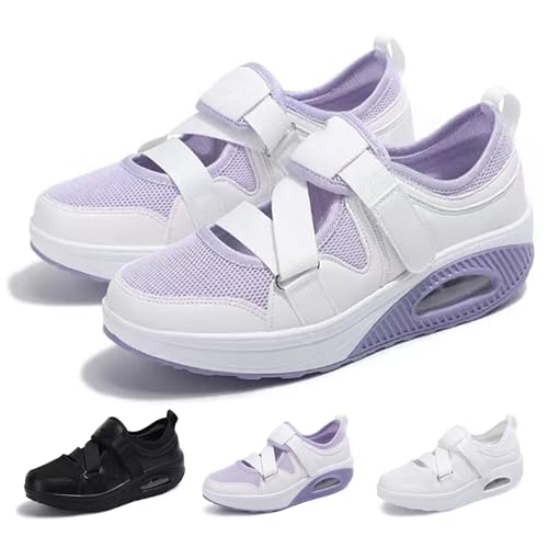 Sandalen Damen Sommer bequem, Damen Diabetikerschuhe mit verstellbarem Verschluss Orthopädische Gehschuhe Ödem Schuhe Leichtgewichts Atmungsaktiv für geschwollene Füße von KaloKLU