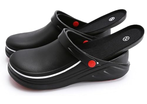 KaloKLU Oil Resistant Cooking Shoes Clogs for Women Men Non-Slip Kitchen Shoes Garden Safety Work Shoes with Comfortable Sports Insole von KaloKLU