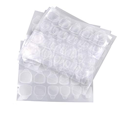 Kalolary 10 Blatt (240 Stück) Nagelkleber Aufkleber, Doppelseitiges Transparentes False Nail Glue Jelly Gel Tape Adhesive Tabs Wasserdicht Flexible Fake Nails Tips Für Die Maniküre von Kalolary