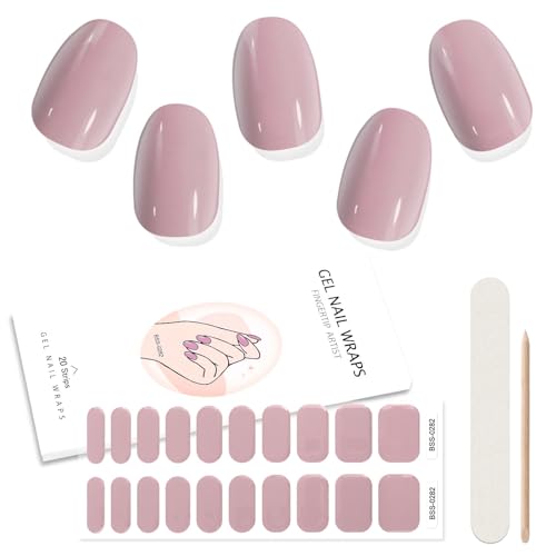 Kalolary 20PCS Gel Nail Wraps Nagelsticker, Selbstklebend Nagelfolie Nagelaufkleber Gel Nagellack Aufkleber Gel Nail Strips mit Nagelfeile und Stick (14) von Kalolary