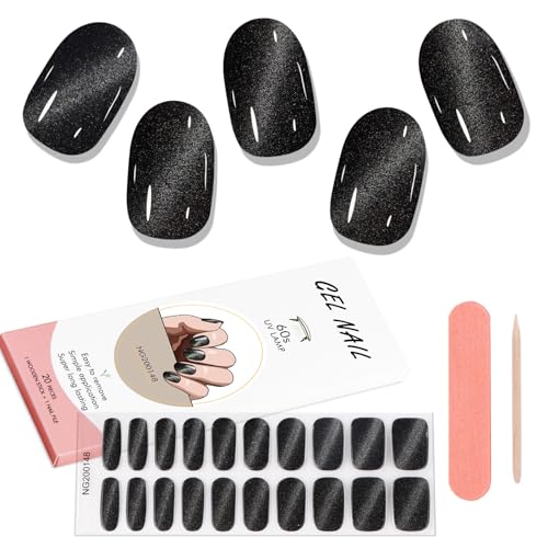 Kalolary 20PCS Gel Nail Wraps Nagelsticker, Selbstklebend Nagelfolie Nagelaufkleber Gel Nagellack Aufkleber Gel Nail Strips mit Nagelfeile und Stick (8) von Kalolary