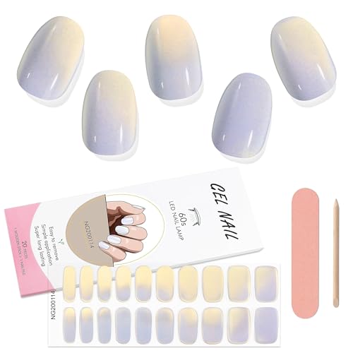 Kalolary 20PCS Gel Nail Wraps Nagelsticker, Selbstklebend Nagelfolie Nagelaufkleber Gel Nagellack Aufkleber Gel Nail Strips mit Nagelfeile und Stick (C) von Kalolary