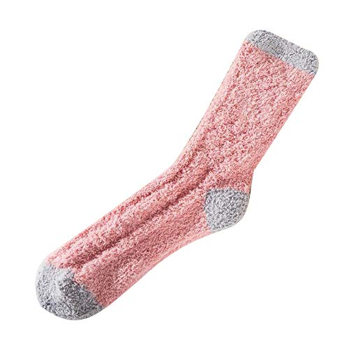 KaloryWee Damen Flauschige Socken,Einfarbig Wintersocken Warme Flauschige Kuschelsocken Weich Lässige Zuhause Socken von KaloryWee