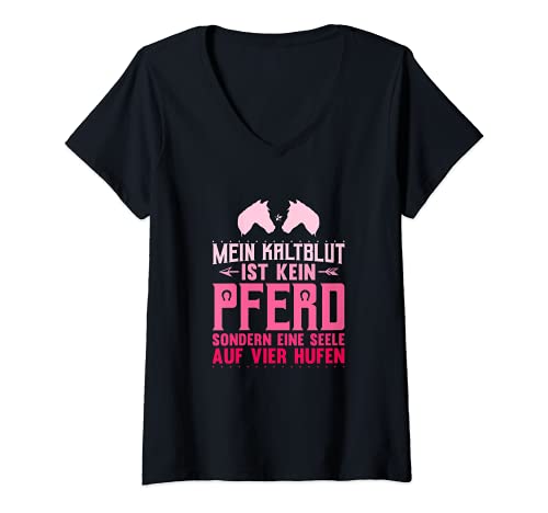 Damen Kaltblut & Kaltblüter Pferde Rasse Reiterin T-Shirt mit V-Ausschnitt Damen Kaltblut & Kaltblüter Pferde Rasse Reiterin T-Shirt mit V-Ausschnitt von Kaltblüter Pferde Reiterin Frauen Outfits