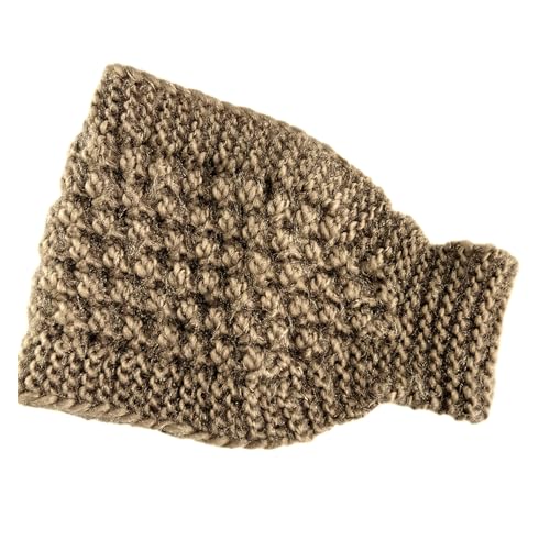 2-in-1-Strick-Haarband für Damen, Teenager, Outdoor, faltbar, Pendeln, winddicht, breites Stirnband/Nackenwärmer, Winter, hält warm, Mütze, gestrickte Ohrenschützer für Damen, Winter, Zopfmuster, von Kalttoy