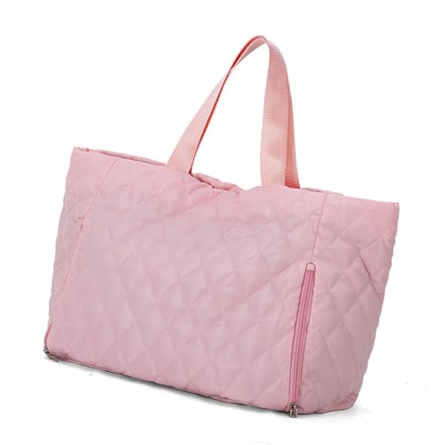 Fitness Tasche Gesteppte Schultertasche Große Kapazität Reisetasche Turnbeutel Handtasche, Pinker Stil von Kalttoy