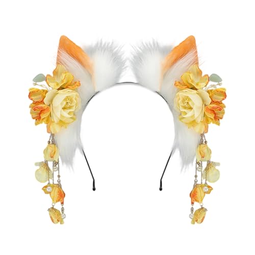 Haarreif mit pelzigen Tierohren, für traditionelle chinesische Outfits, Anime-Zubehör, verstellbare Größe, Ohr-Haarschmuck Haarreif mit pelzigen Tierohren, für traditionelle chinesische Outfits, Anime-Zubehör, verstellbare Größe, Ohr-Haarschmuck von Kalttoy