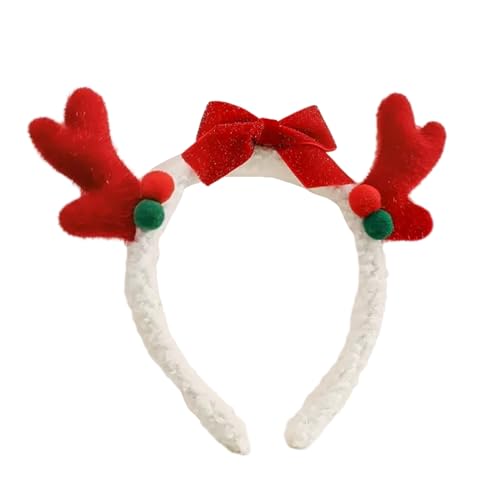 Kalttoy Erwachsene Kinder Rentiergeweih Stirnband Frau Haar Hoop Make-up Weihnachten Fotografieren Karneval Party Kopfschmuck Geweih Stirnband Cosplay Geweih Stirnbänder für Frauen Hirsch Geweih von Kalttoy