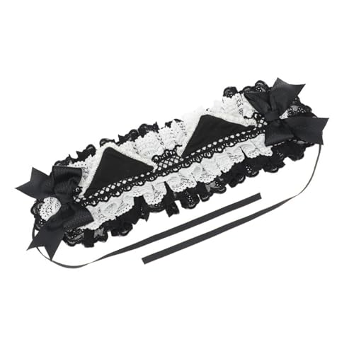 Kalttoy Japanisches Anime-Spitzen-Stirnband mit Fliege, Katzenohren, Haarspangen-Set für Maskeraden, Cosplay, Dienstmädchen-Kostüm, Kopfbedeckung für Damen und Mädchen Kalttoy Japanisches Anime-Spitzen-Stirnband mit Fliege, Katzenohren, Haarspangen-Set für Maskeraden, Cosplay, Dienstmädchen-Kostüm, Kopfbedeckung für Damen und Mädchen von Kalttoy