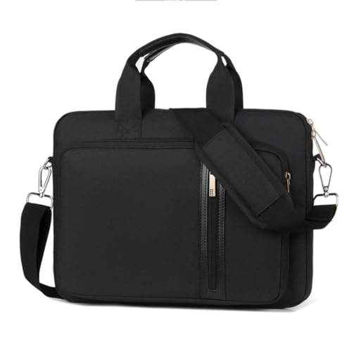 Kalttoy Wasserdichte Laptop Tasche Notebook Fall Sleeve Für 14 15,6 17,3 Zoll Air Pro Computer Schulter Handtasche Frauen Aktentasche, Schwarz , 17.3inch von Kalttoy