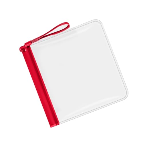 Langlebiger, transparenter Kulturbeutel, funktionaler Make-up-Organizer für Reisen und Zuhause, rot von Kalttoy