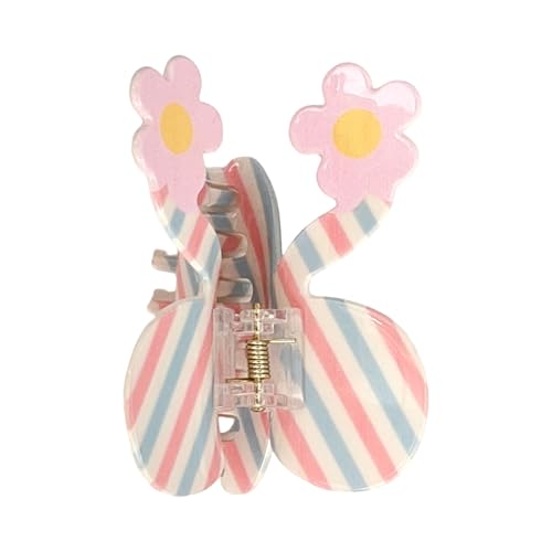 Modische Haarspange mit Schmetterlingsschleifen, Acryl, mit Karomuster, für Damen und Teenager, beliebtes Zubehör von Kalttoy