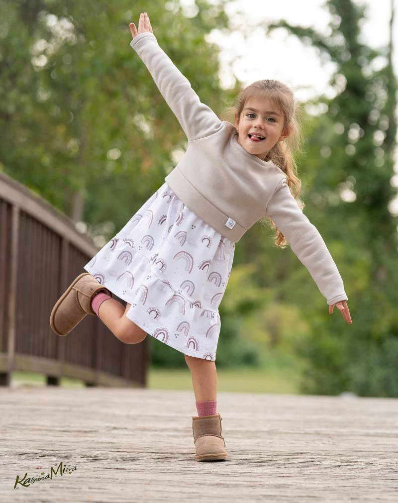 Boho Kleid Drehkleid Baumwolle Ökologisch&fair Regenbogen Rainbows von Kalyana