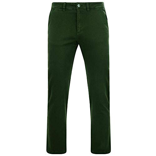 KAM Regular Passform Stretch Moderne Chino Hose Taille 40 to 60 S R L, 3 Optionen - Khaki, W48x L32 von KAM