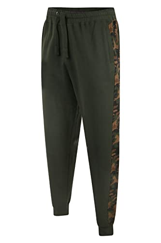 Kam Herren Panelled Camo Camouflage Jogginghose Joggers Jog Elastischer Bund mit Kordelzug 236, khaki, 6XL/Mehr von Kam