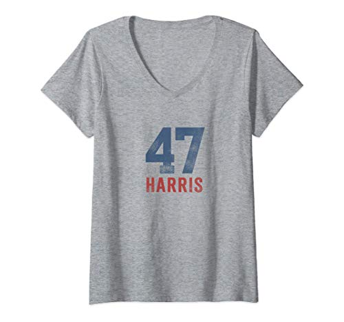 Damen Kamala Harris 47 T-Shirt mit V-Ausschnitt von Kamala Harris 47 Apparel