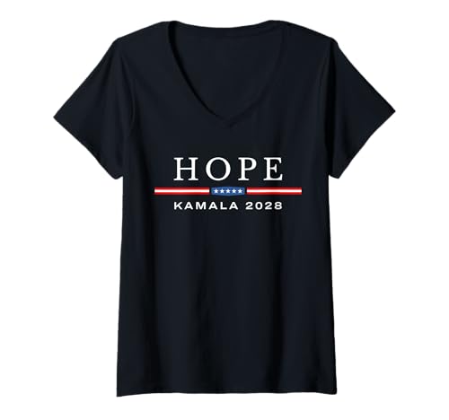 Damen Kamala Hope 2028 Wahl T-Shirt mit V-Ausschnitt Damen Kamala Hope 2028 Wahl T-Shirt mit V-Ausschnitt von Kamala Harris Hope Election President 2028 Outfit