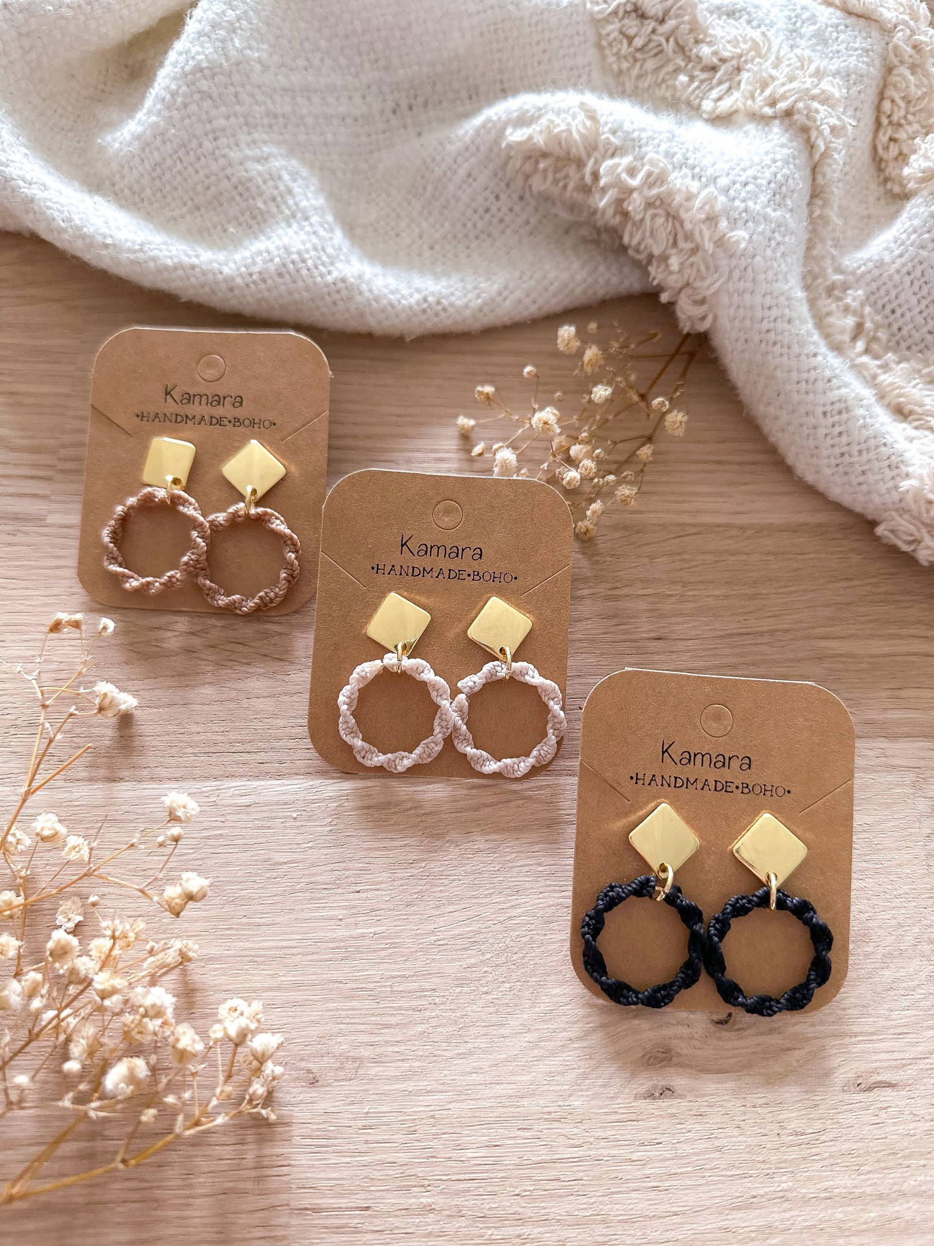 Makramee Ohrringe | Boho Schmuck Modeschmuck Ostern Makramee Ohrringe | Boho Schmuck Modeschmuck Ostern von Kamaracreation