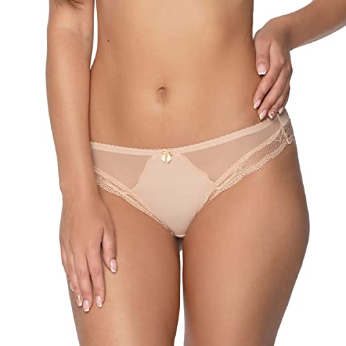 GAIA Damen Slip Unterwäsche Modell Veronika Spitzen Unterhosen Bequem Dessous Frauen Panties Bikini Beige L GAIA Damen Slip Unterwäsche Modell Veronika Spitzen Unterhosen Bequem Dessous Frauen Panties Bikini Beige L von GAIA