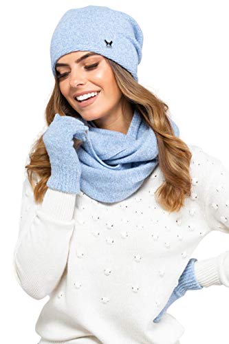 Kamea Winterset für Damen Anna 2-Teilig bestehend aus Loop-Schal und Wintermütze, Beanie, Damenschal als Winter-Schal, verschiedene Farbauswahl von Kamea