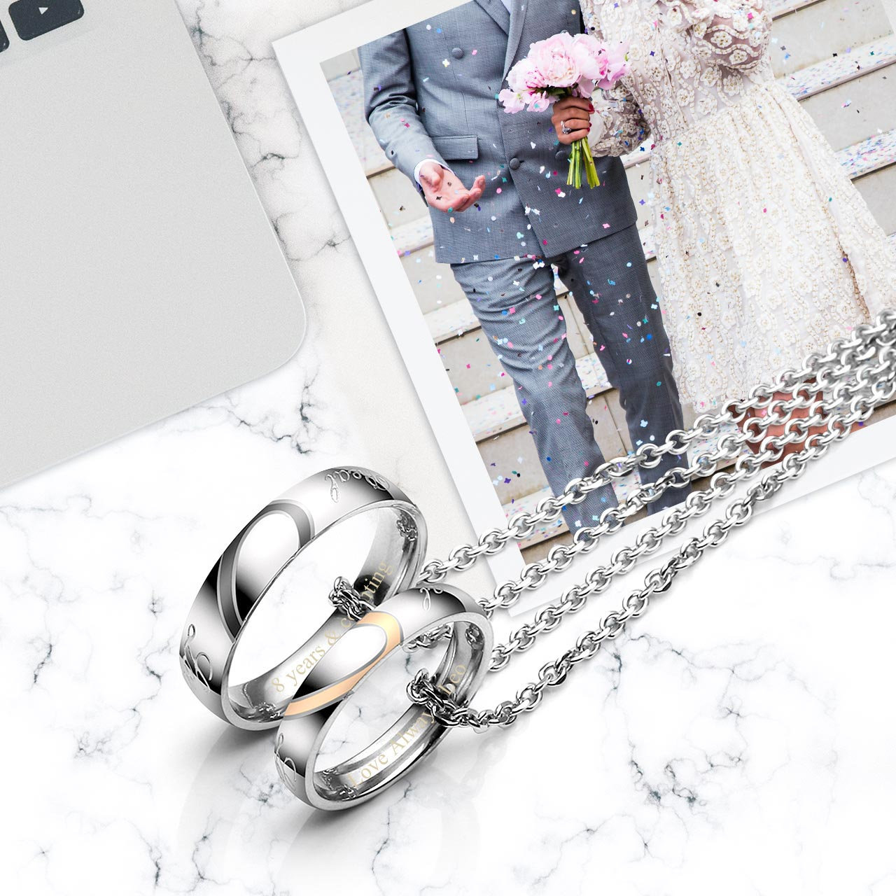 Individuelle Paar Halsketten, Ring Anhänger Halb Herz Halskette, His & Hers Passendes Set, Valentinstag Geschenk, Freundschaftsschmuck Individuelle Paar Halsketten, Ring Anhänger Halb Herz Halskette, His & Hers Passendes Set, Valentinstag Geschenk, Freundschaftsschmuck von Kamieatapple