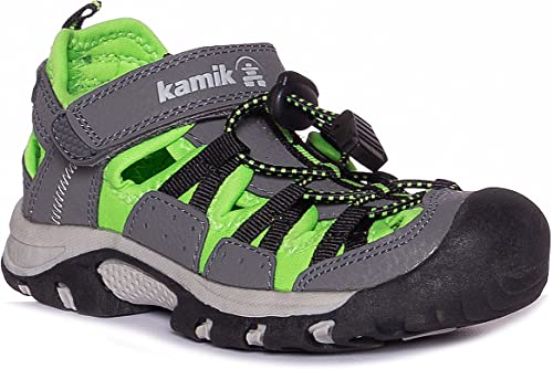 Kamik B071DV2WW6 Wildcat Geschlossene Sandalen, Grau (Charcoal Lime CL2), 37 EU von Kamik