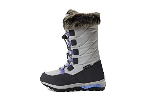 Kamik Girls Prairie Grau-Weiß - wasserdichte modische Mädchen Winterstiefel, Größe EU 32 - Farbe Light Grey von Kamik