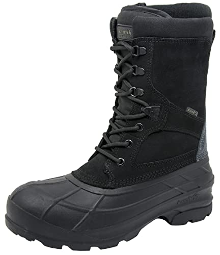 Kamik Herren Nationplus Stiefel, Schwarz (Schwarz/Charcoal), 44 EU von Kamik