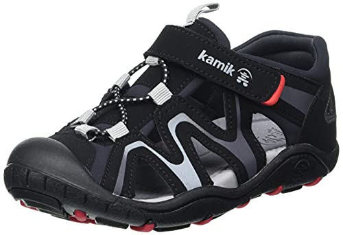 Kamik Jungen Kick Geschlossene Sandalen, Black Charcoal, 27 EU von Kamik