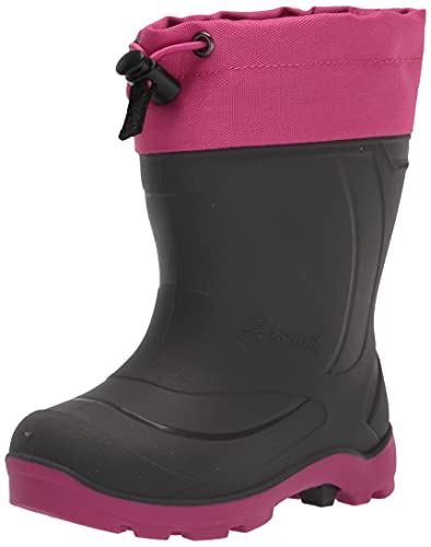 Kamik Jungen Mädchen Snobuster1 Gummistiefel, Grau (Charcoal Magenta CHM), 27 EU von Kamik