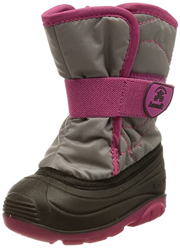 Kamik Jungen Mädchen Snowbug3 Winterstiefel, Grey/PINK, 23 EU von Kamik